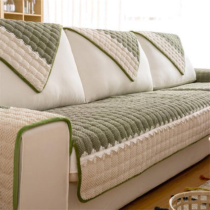🛋️ -50% RABATT AUF DEN CORD-SOFADECKE! ✨ Rutschfest, maschinenwaschbar & mit elegantem Spitzenbesatz für Ihr Zuhause 🏠