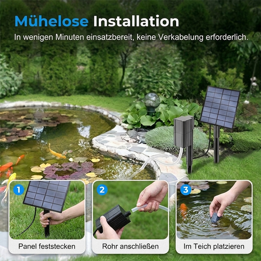 🐟Solar-Teichbelüfter mit Luftpumpe