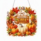 🎃 Herbstlicher Kürbiskranz mit Rautenmuster zum Aufhängen – Komplettes DIY-Set 🍂