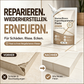 Reparaturpaste für Fugen von beigen Marmorfliesen