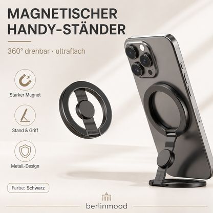 Um 360° drehbarer magnetischer Handy-Ringständer