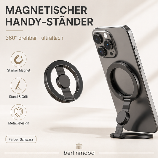 Um 360° drehbarer magnetischer Handy-Ringständer