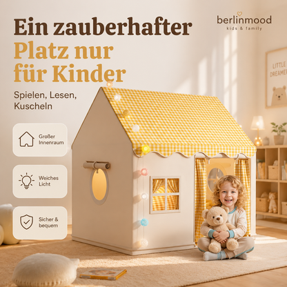 🏰 JETZT 60 % RABATT! ⏰ Kinderspielzelt „Schloss“ – Geräumig und einfach aufzubauen – Atmungsaktiver Stoff, ideal für Spaß drinnen und draußen – regt zum fantasievollen Spielen an ✨🧸