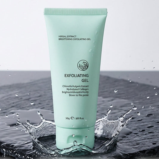 Kräuter-Exfoliating Gel mit Chlorella & Kollagen – Aufhellendes Peeling für glatte, reine Haut