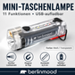 Multifunktionale wiederaufladbare Mini-Schlüsselanhänger-Taschenlampe