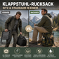 Tragbarer Klappstuhl-Rucksack, 2-in-1-Campinghocker für den Außenbereich