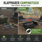 🌄Neuheit 49% RABATT!🏕️ Tragbarer Campingtisch – Klappbar, Kohlenstoffstahl, Schnellaufbau🪑