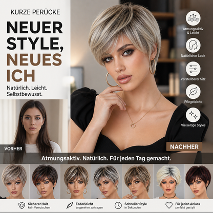 🔥 Heute -50 %! 💎 Natürliche Kurzhaarperücke