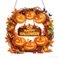 🎃 Herbstlicher Kürbiskranz mit Rautenmuster zum Aufhängen – Komplettes DIY-Set 🍂