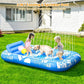 💦Aufblasbare Pool-Sonnenliege – mit automatischer Sprühkühlung. Abnehmbares Kissen, Getränkehalter und Sicherheitsgriffe. Geeignet für 2 Erwachsene (bis 159 kg). Ideal für Garten oder Strand! 🏖️🌞