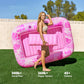 💦Aufblasbare Pool-Sonnenliege – mit automatischer Sprühkühlung. Abnehmbares Kissen, Getränkehalter und Sicherheitsgriffe. Geeignet für 2 Erwachsene (bis 159 kg). Ideal für Garten oder Strand! 🏖️🌞