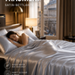 🛏️ Unifarbenes Satin-Spannbettlaken | Haar- & hautfreundlich | Temperaturausgleichend | Langlebig & maschinenwaschbar