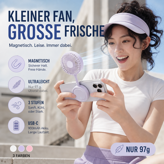 -50% Aujourd’hui ❄️🔋 Mini Ventilateur USB-C Ultra Léger
