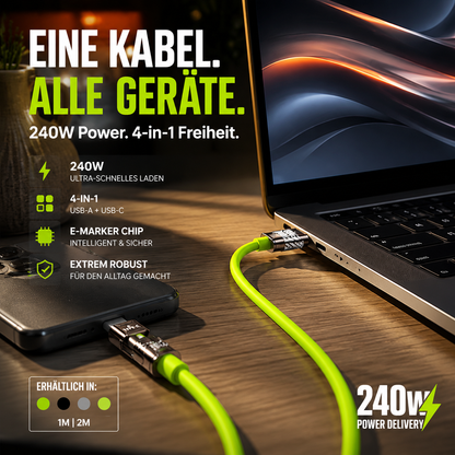 🎉 Sonderangebot heute! 🔌 4-in-1 Ladegerät-Kabel