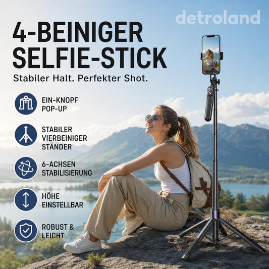 🔥 Heute -50 %! 🤳 6-in-1 Bluetooth-Selfie-Stick