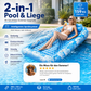 💦Aufblasbare Pool-Sonnenliege – mit automatischer Sprühkühlung. Abnehmbares Kissen, Getränkehalter und Sicherheitsgriffe. Geeignet für 2 Erwachsene (bis 159 kg). Ideal für Garten oder Strand! 🏖️🌞