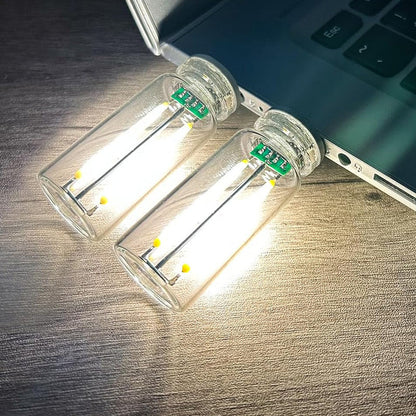 💡 50% RABATT! 🌙 Tragbares USB-Nachtlicht im Glaskolben – Touch-Control, Dimmbar & Perfekt für Schlafzimmer, Auto oder Camping ✨📦