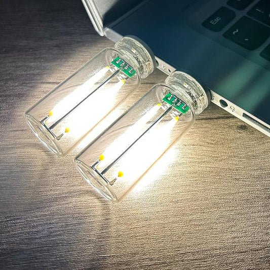 💡 50% RABATT! 🌙 Tragbares USB-Nachtlicht im Glaskolben – Touch-Control, Dimmbar & Perfekt für Schlafzimmer, Auto oder Camping ✨📦