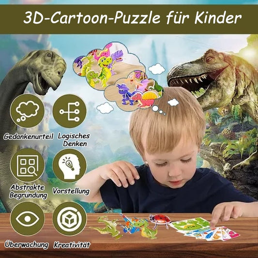 🧩 WEIHNACHTSANGEBOT 50% RABATT! ✨ Erzieherisches 3D-Cartoon-Puzzle - 57-teilig mit leuchtenden Farben für kreatives Lernen bei Kindern 🎨👧