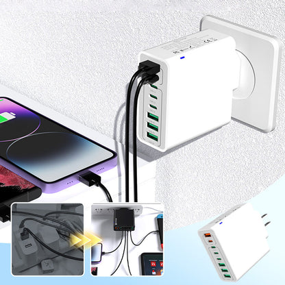 💎 50 % RABATT! 💎 Ultraschnelles 150-W-Ladegerät mit mehreren Anschlüssen – 8 USB-Anschlüsse, gleichzeitiges Laden & intelligenter Schutz