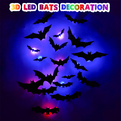 🎁50% RABATT🦇Halloween-3D-Fledermaus-LED-Wandleuchte als Dekoration