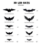 🎁50% RABATT🦇Halloween-3D-Fledermaus-LED-Wandleuchte als Dekoration