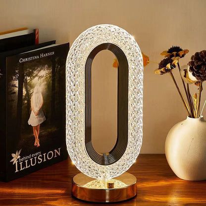 Wiederaufladbare LED-Nachtlichtlampe mit Kristall-Optik, luxuriöses Design für Schlafzimmer & Wohnbereich ✨