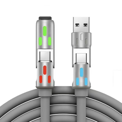 🔌 50% RABATT! ⚡ Universelles 4-in-1-RGB-Schnellladekabel – Langlebig, vielseitig & leuchtend – Perfekt für alle Geräte & schnelles Laden ✨