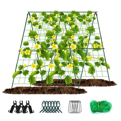 🌱 Vielseitige Rankhilfe für Garten & Gewächshaus – Flexibel erweiterbares Gitter für Gurken, Erbsen & Blumen – Platzsparende Vertikalbepflanzung