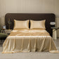 🛏️ Unifarbenes Satin-Spannbettlaken | Haar- & hautfreundlich | Temperaturausgleichend | Langlebig & maschinenwaschbar