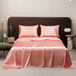🛏️ Unifarbenes Satin-Spannbettlaken | Haar- & hautfreundlich | Temperaturausgleichend | Langlebig & maschinenwaschbar