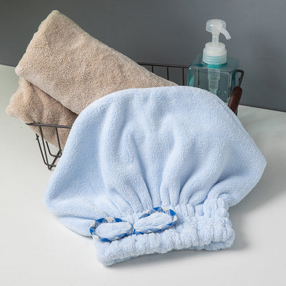 💥Saugstarker Haarturban aus Korallenfleece – Schnelltrocknendes Turban-Tuch mit Gummibund für Bad & Haarwäsche