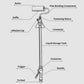 Multifunktionaler, selbstansaugender Farbroller mit Teleskopstie