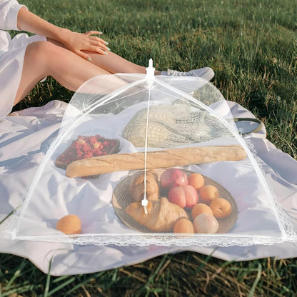 🛡️ 2 kaufen, 1 gratis! ⏰ Mesh-Pop-up-Schutz für Speisen – lässt sich flach zusammenfalten, mit Reißverschluss und aus Netzgewebe – schützt vor Fliegen, Insekten und Staub – perfekt für Picknicks, Grillpartys oder Mahlzeiten auf der Terrasse 🍉