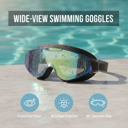 HD-Schwimmbrille mit Antibeschlagbeschichtung und großem Sichtfeld