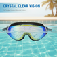 HD-Schwimmbrille mit Antibeschlagbeschichtung und großem Sichtfeld