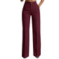 Women's High-Waisted Striped Wide-Leg Pants