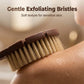Ergonomic body brush with a long handle