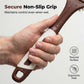 Ergonomic body brush with a long handle