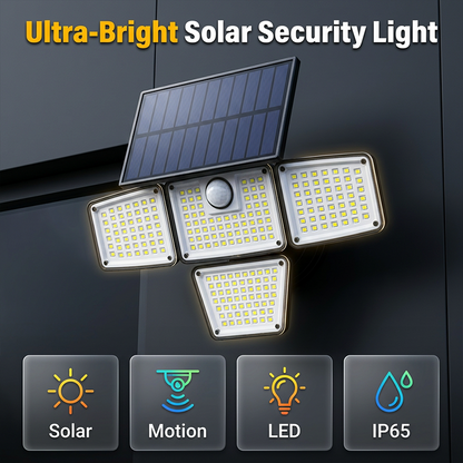 🔥 Heute -50 %! ☀️ 3-Kopf Solar-Wandleuchte mit Bewegungsmelder