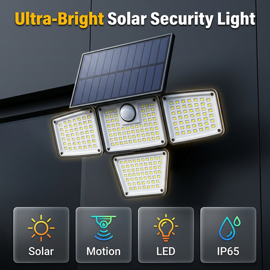 🔥 Heute -50 %! ☀️ 3-Kopf Solar-Wandleuchte mit Bewegungsmelder