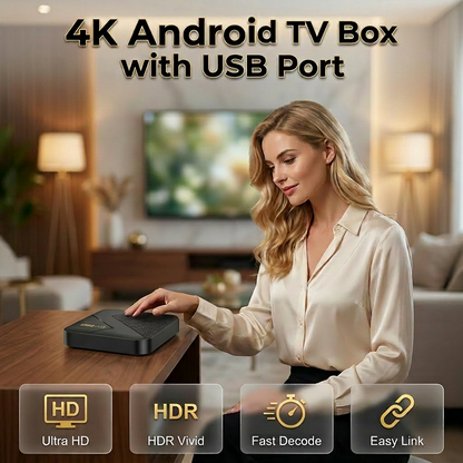 🔥 Heute -50 %! 📺 Android-TV-Box mit Bluetooth – Streaming, Apps & Unterhaltung auf Ihrem Fernseher