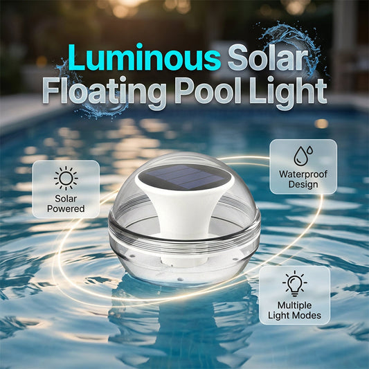 Leuchtende Solar-Schwimmleuchte für den Pool