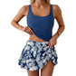 Badeanzug-Set mit Tanktop und Rock mit seitlichen Bändern