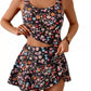 Badeanzug-Set mit Tanktop und Rock mit seitlichen Bändern