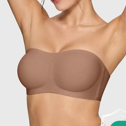 Damen nahtloser trägerloser Bandeau-BH ohne Bügel