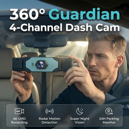 4-Kanal-Dashcam mit 360°-Schutz