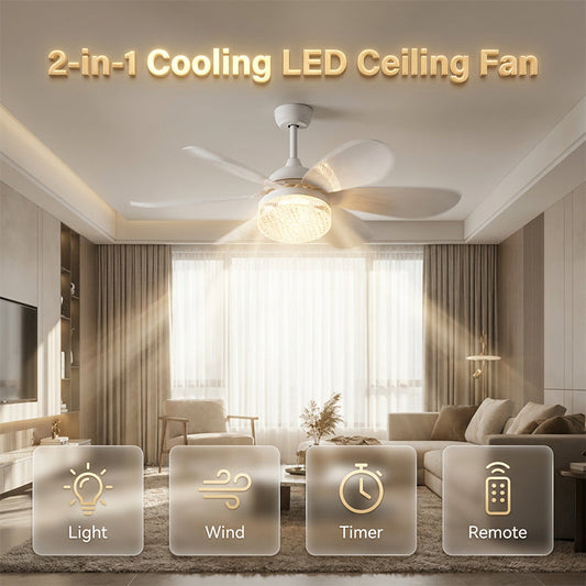 2-in-1-LED-Deckenventilator mit Kühlfunktion