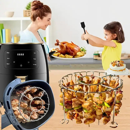 🔥 -50% Heute 🔥 Edelstahl-Grillrost mit Spießen