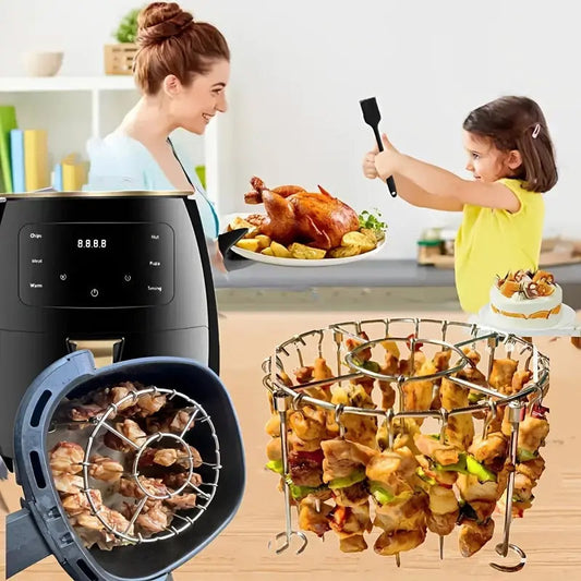🔥 -50% Heute 🔥 Edelstahl-Grillrost mit Spießen